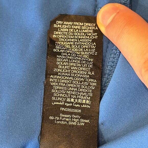 Sweaty Betty Women's Power Boost Workout Zip Up Oxford Blue Size M - Picture 8 of 10